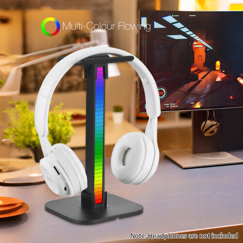 Supporto per cuffie RGB nero, base 1110 cm, USB-C 1