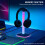 Support lumineux pour casque 11x10cm, USB noir 6