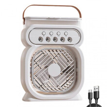 (White) Desktop Airs Cooler Fan 3 Speed Air-Circulation Fan for Dorm Bedroom