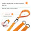 Ski Harness D Hook Design Nylon 210cm Orange 142g 8
