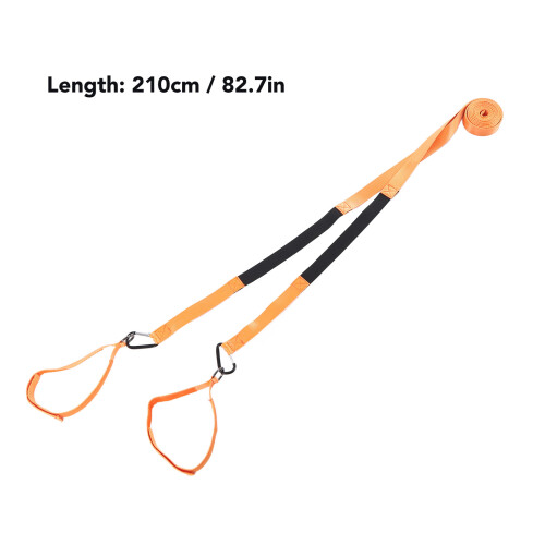 Ski Harness D Hook Design Nylon 210cm Orange 142g 1