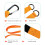 Ski Harness D Hook Design Nylon 210cm Orange 142g 7