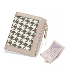 (Khaki) Women Short Wallets Travel Wallet with RFID Protection Block Film Cash Coin Storage Oragnizer