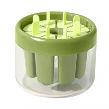 (Green) DIY 8 Grid Ice Popsicle Molds Homemades Practical Ice-Pop Stencil for Summer Dessert