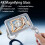 Rectangular LED Magnifier 4X Power for Reading Foldable Handle 5