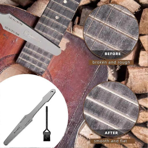 (File without Brush) Carbon Steel Guitar Crowning File Versatile Application for guitar setup repair 2