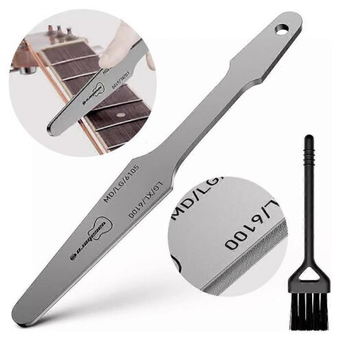 (File with Brush) Carbon Steel Guitar Crowning File Versatile Application for guitar setup repair 1