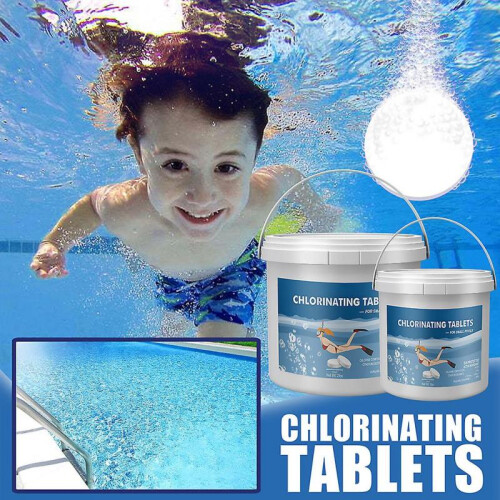 (2 Pounds) 1/2 Pounds Pool Chlorinating Tablets Improve Pool Water Quality Tablet for Pool Spas Tubs 1