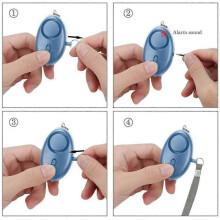 (Rose Red) Personal Alarm With LED Light 120DB Anti Lost Wolf Self-Defense Safety Attack Emergency Alarms For Women Kids Elderly