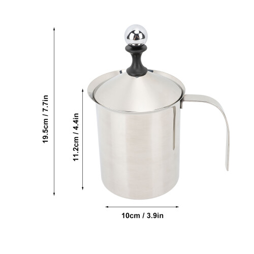 Manueller Milchaufschäumer 800 ml 304 Edelstahl 1