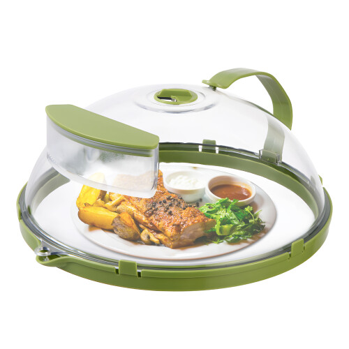 Couvercle anti-éclaboussures pour micro-ondes 26x11cm vert Diversion 2
