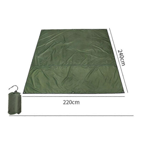 (L, Blue) Waterproof Camping Tarp Thicken Picnic Mat Beach Mat Durable Beach Pad Tent 2