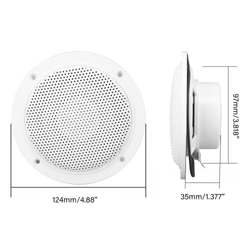 Flush Mount Marine Ceiling Speakers 4 Inch 120W Waterproof Wall Audio System 1