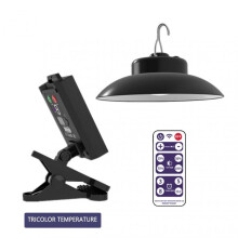 (3 Color Temperature) Solar Powered Sunshade Light Cordless LED Camping Tent Lamp for Garden