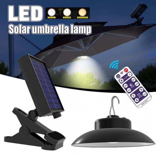 (White Light) Solar Powered Sunshade Light Cordless LED Camping Tent Lamp for Garden 2