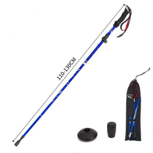 (Blue Long) Ultrashort Foldable Trekkings Stick Lightweight Trekkings Pole Crutches for Seniors Elderly 1