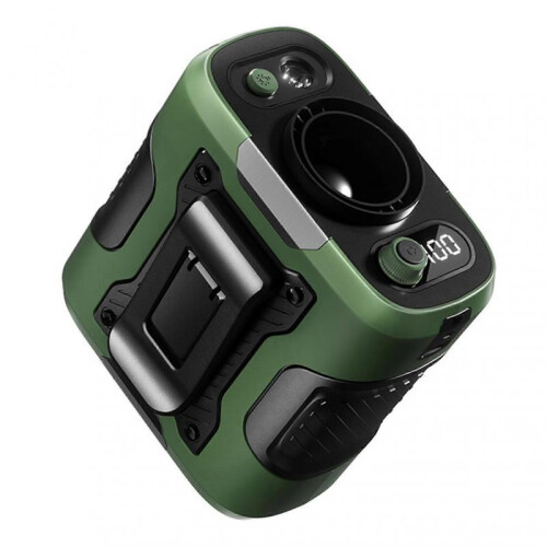 (Green) Personal-Cooling Belt Fan Powerful Wind Long-endurance Work Fan for Garden Work