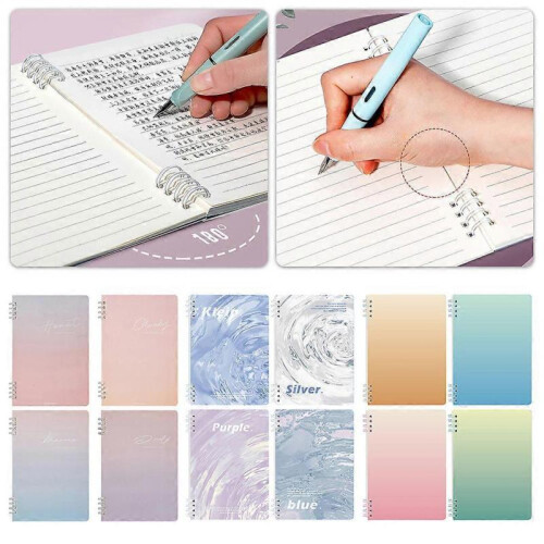 (A) A5 Spirals Notebook Superior Paper Quality Smoothing writing experience for Home/Office 2