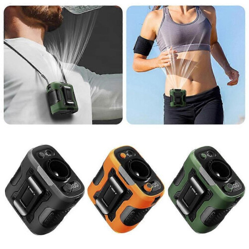 (Green) Personal-Cooling Belt Fan Powerful Wind Long-endurance Work Fan for Garden Work 1