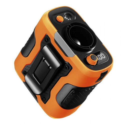 (Orange) Personal-Cooling Belt Fan Powerful Wind Long-endurance Work Fan for Garden Work