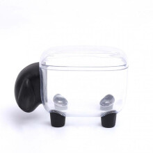 (Black) Transparent Cotton Swab Box Waterproof Cotton Pad Organiser for Bedroom