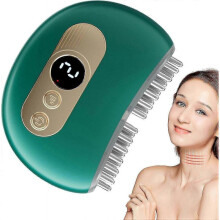 (Green)TMJ Pain Relief Jaw & Neck Massager, Vibration & Heating Therapy, Ergonomic Multi-Needle TMJ Massager for Jaw & Neck Pain Relief