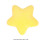 Almohada con forma de estrella - 50 cm, Amarilla, Algodón PP 2