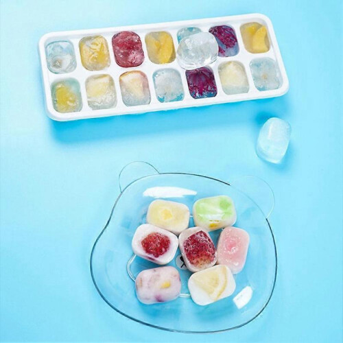 (Pink) Stackable Ice Tray Soft Bottom Flexible Stackable Ice Maker for Home Bar 2