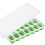 (Green) Stackable Ice Tray Soft Bottom Flexible Stackable Ice Maker for Home Bar 1