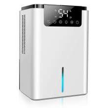 Room Dehumidifier - 85 OZ Water Tank, 750 sq.ft Coverage - Ideal for Basement, Home, Bathroom, Bedroom - Auto Shut Off, 7 Colors LED Light