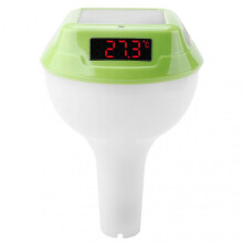 (Green) Pool Thermometers with Floating Color Lights High Accuracy Easy Read IP68 Water Temperature Gauge for Swim Pool