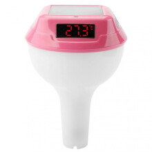 (Pink) Pool Thermometers with Floating Color Lights High Accuracy Easy Read IP68 Water Temperature Gauge for Swim Pool