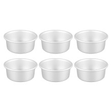 4 Zoll 6 Stück Kuchenform Set Antihaft-Backform mit abnehmbarer Basis Rund Kuchenform Set für Hochzeit, Geburtstag, Party