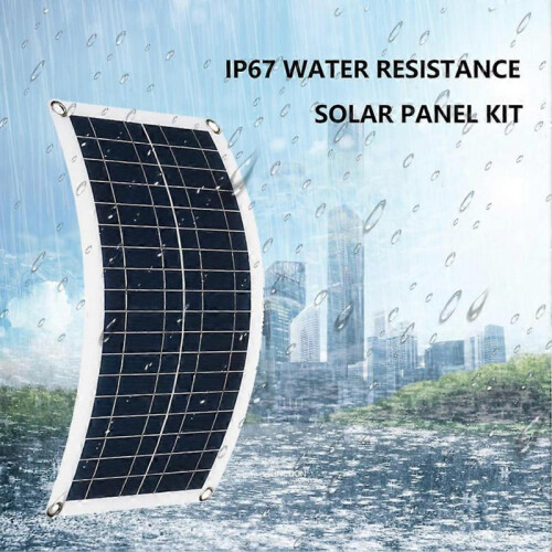 (With 100A Controller) 10W/30W/100W Flexible Solar Panel - Dual Output 12V/24V Battery Charger for Car/Boat/RV with Smart Controller 2