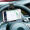 (Black) Car Steering Wheel Phone Mount Small Size Portable for Navigation 4