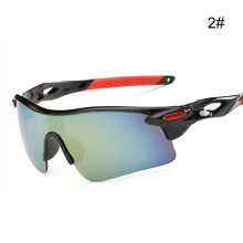 (2) Mens Cycling Glasses for Outdoor Sport PC Frame Anti-Fog Goggles Sports Eyewears for Baseball Fishing Ski Running