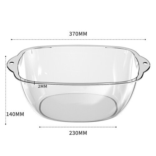 Lavabo transparente de gran capacidad PET portátil 1
