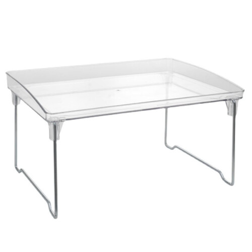 Capacidad del estante compacto plegable de acrílico transparente 2