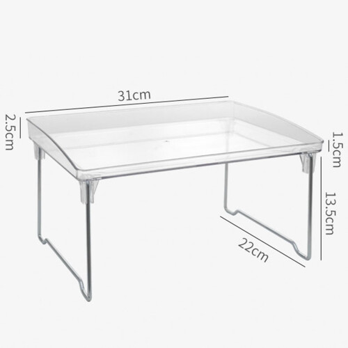 Capacidad del estante compacto plegable de acrílico transparente 1