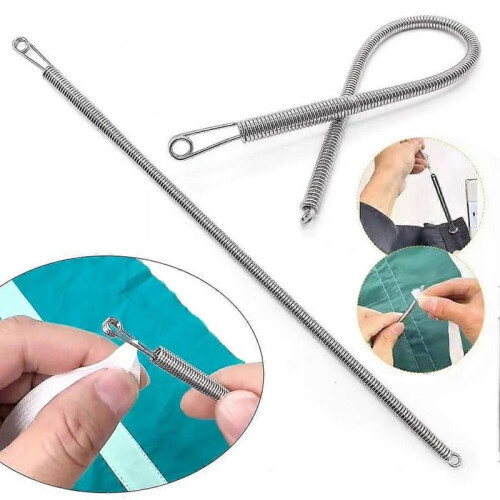 (4pcs) Spring Drawstring Needle Threader Compact Drawstring Stringing Tool for DIY Crafts 1