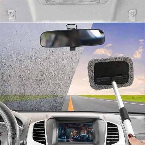 (Square Set) Windshield Cleaning Glass Window Cleaner Brush Tool Interior Exterior Windshield Cleaning: for Car Window 2