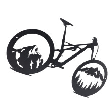 Arte murale da parete in ferro raffigurante una mountain bike, 35 cm / 13,8 in, 140 g