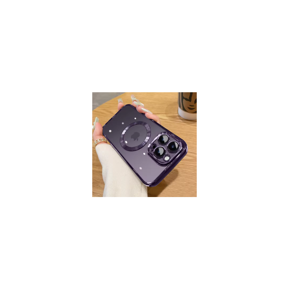 (For Iphone 14 Plus) Dark Magnetic Plating Case For Iphone Purple 5051140545086