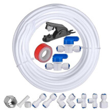 32.8ft Refrigerator Water Line Kit ,1/4inch OD Water Line Kit for Fridge Icemaker Reverse Osmosis System