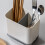 Supporto drenante per bacchette, plastica, bianco caddy 5
