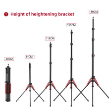 Trípode ajustable de 189 cm 5 kg/11 lb Rojo&Negro