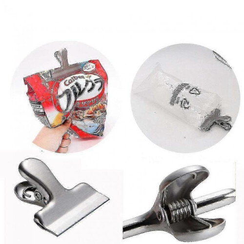 1.5'' 10pcs Less Steel Bag Clips, Tight Grip 1