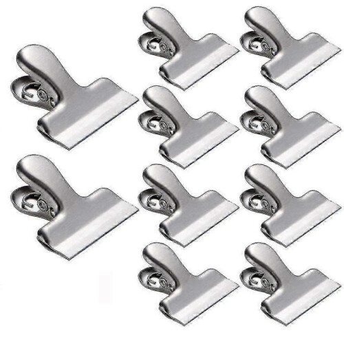1.5'' 10pcs Less Steel Bag Clips, Tight Grip 2
