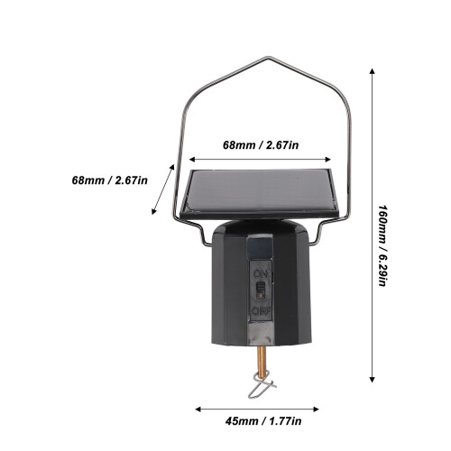 IP2 Metall Solar-Wind-Spinner-Motor 160x45mm 68mm 1