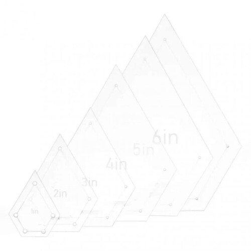 (Six piece Set) Patchworks Templates Professional for Beginners Professionals: